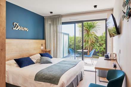 La Crémaillère · Chambre de l'Hôtel 3 étoiles Courseulles-sur-Mer, Calvados