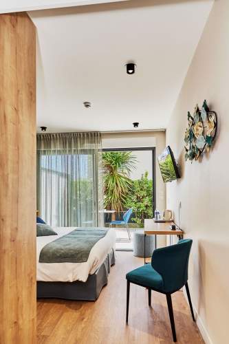 La Crémaillère · Chambre de l'Hôtel 3 étoiles Courseulles-sur-Mer, Calvados