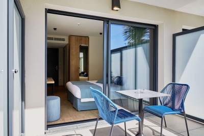 La Crémaillère · Chambre avec Terrasse de l'Hôtel 3 étoiles Courseulles-sur-Mer, Calvados